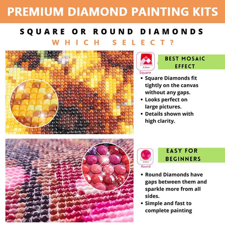 Sunature Diamond Painting Art 5D Full Square Round Drills Unicorn Diamond Painting Kits 50x70cm(19.7"X27.6") (Full Round Drill,50x70cm(19.7"X27.6")) SunatureDPArt