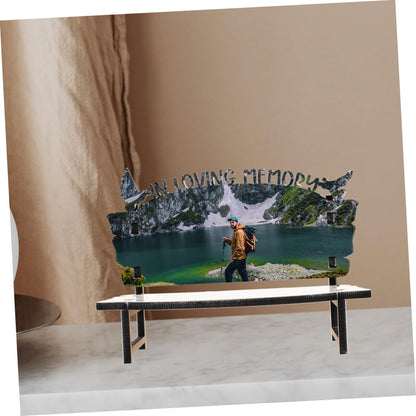 STOBOK White Embryo Chair Dining Table Bench Christmas Crafts Chair Sublimation Memorial Bench Blanks ornament Chair Decor for Tabletop Home Decor, Personalized Photo Frame Sublimation 4pcs.