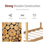 Merax Twin Size Wooden House Bed, Wood Color Merax