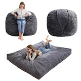 HIGOGOGO Giant Bean Bag Chair Bed for Adults,Convertible Beanbag Folds from Lazy Chair to Floor Mattress Bed,Large Floor Sofa Couch for Adult,Couples,Family,High-Density Foam Filling, Machine Washable HIGOGOGO