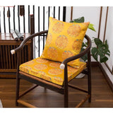 XRuixiEr Golden Printed Chinese Style Seat Cushions,Traditional Sponge Sofa Red Wooden Armchair Chair Cushion Seat Pad for Home Decor,12 Sizes-A 50x50x5cm(19.7x19.7x2 inch) XRuixiEr