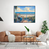 croshom Paint by Numbers Kit for Adults Beginner, Easy Paint by Numbers Kits for Adults, Suitable for Gifts and Home Wall Decor 16" x 20", Sea Landscape croshom