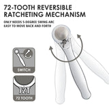 STREBITO Right Angle Screwdriver 32-Piece 1/4 Inch Mini Ratchet Set Low Profile Offset Bit Set with 72-Tooth Ratcheting Wrench Stubby Ratchet 90 Degree Screwdriver for Small Spaces STREBITO