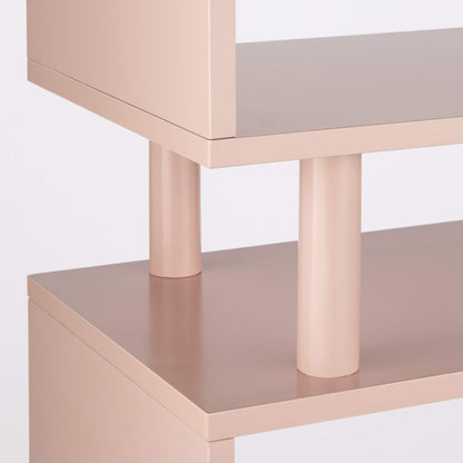 Margo 3 Tier Contemporary Bookshelf in Pink - Perfect for Home, Office, and Living Spaces - WoodArtSupply