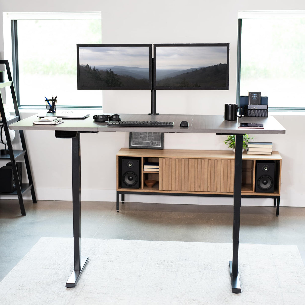 VIVO Universal 71 x 36 inch Table Top for Standard and Sit to Stand Height Adjustable Home and Office Desk Frames, Dark Gray Extra-Wide Desktop, DESK-TOP72-36G VIVO