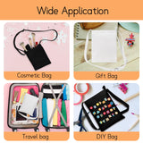 Muka 4 Pack Small Crossbody Canvas Zipper Bag, 7 x 9 Inch White Bag for DIY Craft Muka