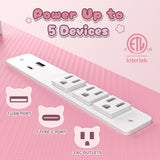 Dowinx L-Shaped Gaming Desk Cute with Cat Accessories, Built-in Power Outlet, Monitor Shelf, and Side Storage – Sturdy Metal Frame for Gamers and Home Office,43-Inch Dowinx