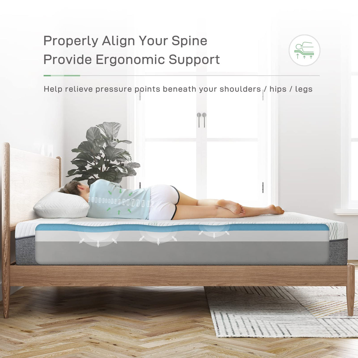 Novilla Queen Size Mattress, 10-Inch Gel Memory Foam Mattress for Good Sleep, Pressure Relieving, Matrress-in-a-Box, CertiPUR-US Certified, Medium Plush Novilla