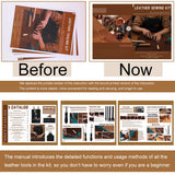 Tikjiua 456Pcs Leather Working Tools with Apron and Tooling Bag, Leather Craft Kit with Tools for Stamping, Carving, Sewing, Beveling, Cutting, Crafting Tikjiua