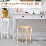 Wood Stools, Set of 2 Wooden Stackable Stool Extra Seating for Kids, Guests, Portable Round 16.5-Inch, Counter Height Stools for Living Room, Backyard, Classroom, Kitchen, Pland Stand, Apartment WINZONE