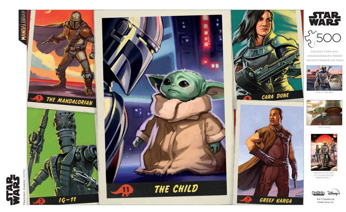 Buffalo Games - Star Wars: The Mandalorian - Trading Cards - 500 Piece Jigsaw Puzzle Buffalo Games