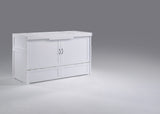 NIGHT & DAY Furniture Murphy Cube Cabinet Bed (White, Queen) Night & Day Furniture