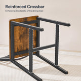 HOOBRO Dining Chairs Set of 2, Rustic Wooden Chairs with Metal Frame, Dining Room Chairs with Slat Back, Easy to Assemble, Modern Dining Chair for Kitchen, Living Room, Rustic Brown and Black BF39CD01 HOOBRO