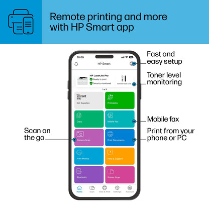 HP LaserJet Pro 4001n Black & White Printer, Print, Fast speeds, Easy setup, Mobile printing, Advanced security, USB, Ethernet Connection, Best-For-Office