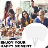 Cevhzoe 12 Pieces Church Fans Handheld Set, Double-sided Sublimation Fans Blank ，PET Plastic Blank Handheld Fan for Church Parties and Crafting (12pcs) Cevhzoe