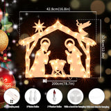 LAMPHOME Lighted Nativity Christmas Window Decoration - Silhouette Lights for Home, Party, Patio, Lawn, Garden LAMPHOME