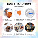 Yezavesu Bookshelf Paint by Numbers Kit for Adults Beginner, Book Adult Paint by Number Kits on Canvas Without Frame, DIY Acrylic Flowers Painting by Numbers for Home Wall Decor Gift 16x20 Inch Yezavesu