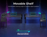 ODK L Shaped Desk, 66" Computer Corner Desk, Gaming Desk, Home Office Writing Desk with Monitor Shelf, Space-Saving Workstation Desk, Modern Simple Wooden Table, Easy to Assemble, Black ODK