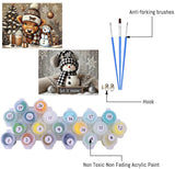 2 Pack Christmas Paint by Numbers Kit for Adults Beginner with Framed,Snowman Easy Adult Paint by Number Kits on Canvas DIY Painting for Beginners Art by Numbers for Home Wall Decor 10x12 Inch NEGEKFKX
