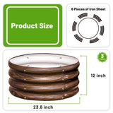 SnugNiture 3 Pcs 2x2x1ft Round Galvanized Raised Garden Bed Kit Outdoor, Metal Planter Box for Planting Plants Vegetables, Brown SnugNiture