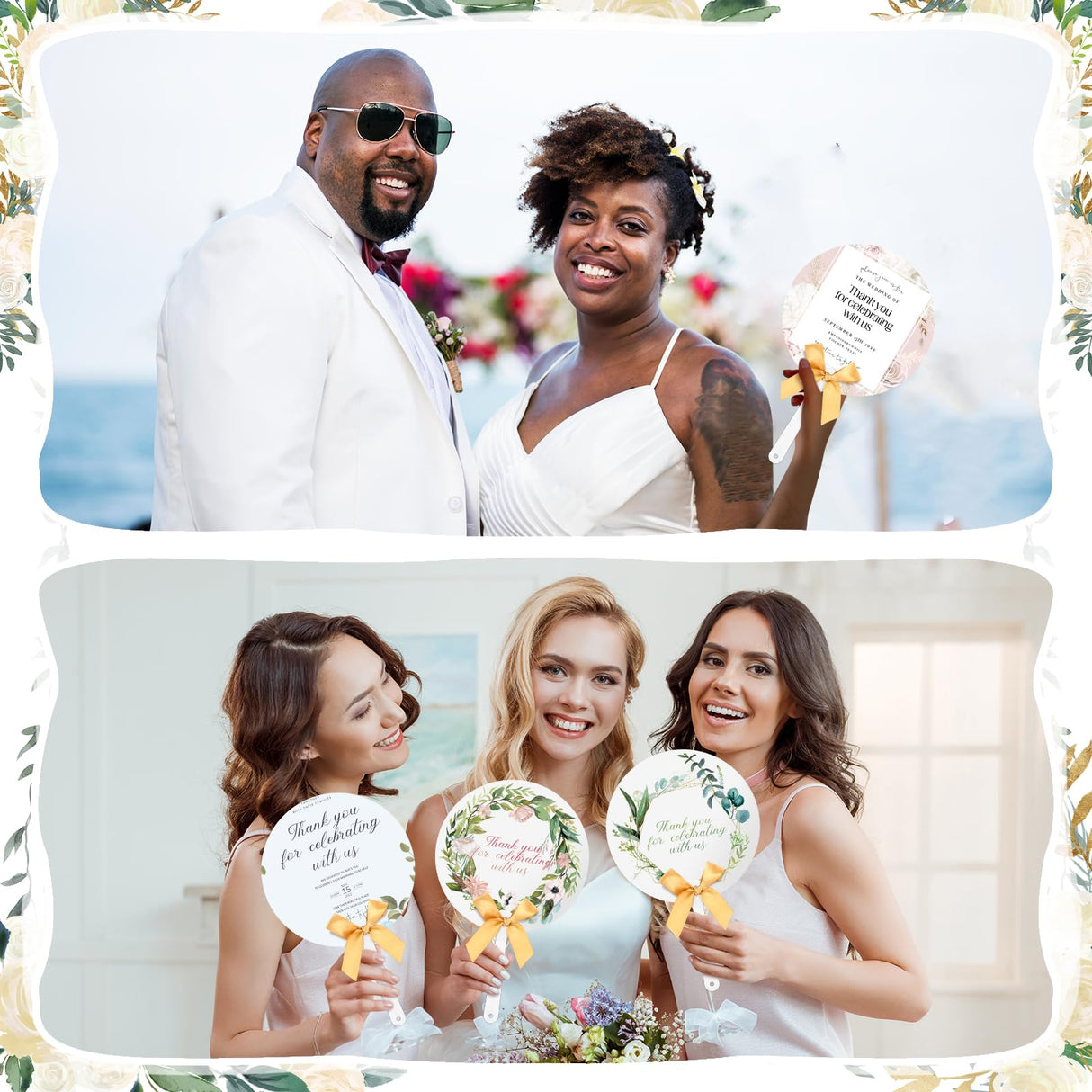 Vercraft 50 Pcs Sublimation Blank Fans Bulk DIY Double-Sided Fan Church Wedding Fans Gift Handheld Hand Parlor Fans Christian Cardboard Fans for DIY Craft Wedding Church Gift Supplies(Round) Vercraft