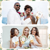 Vercraft 50 Pcs Sublimation Blank Fans Bulk DIY Double-Sided Fan Church Wedding Fans Gift Handheld Hand Parlor Fans Christian Cardboard Fans for DIY Craft Wedding Church Gift Supplies(Round) Vercraft