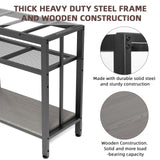 VOWNER 20-29 Gallon Fish Tank Stand - Metal Aquarium Stand, 30.7" L x 13.8" W x 29.5" H, Heavy Duty Reptile Tank Stand, Adjustable 3-Tier Fish Tank Rack Shelf for Home Office, 440LBS Capacity, Grey VOWNER