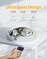 CubiCubi Electric Standing Desk, 60 x 24 Inches Height Adjustable Sit Stand Desk, Ergonomic Home Office Computer Workstation, White CubiCubi