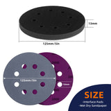 80pcs 5 inch 8 Hole Sanding Discs Hook and Loop 1500/2000/2500/3000/4000/5000/7000/10000 Grits Wet Dry Sandpaper with 2pcs Interface Pad for Random Orbital Sander Automotive Wood Metal Polishing TolleSonne