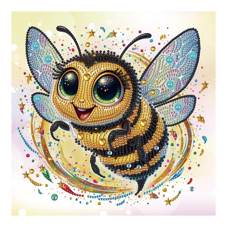 hill froeistung Special Shape Cartoon Bee Diamond Art Painting Kits for Adults,Crystal Rhinestones Diamond Art Kits for Beginners,Diamond Art Kits for Home Decor12×12inch hill froeistung