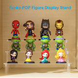 HENABLE Large Acrylic Display Risers, Perfume Stand Organizer, Clear Acrylic Shelf Risers for Display Stands for Food, Tabletop Use, Amiibo Funko POP Figure, 3 Tier Clear Cupcake Stand Risers HENABLE