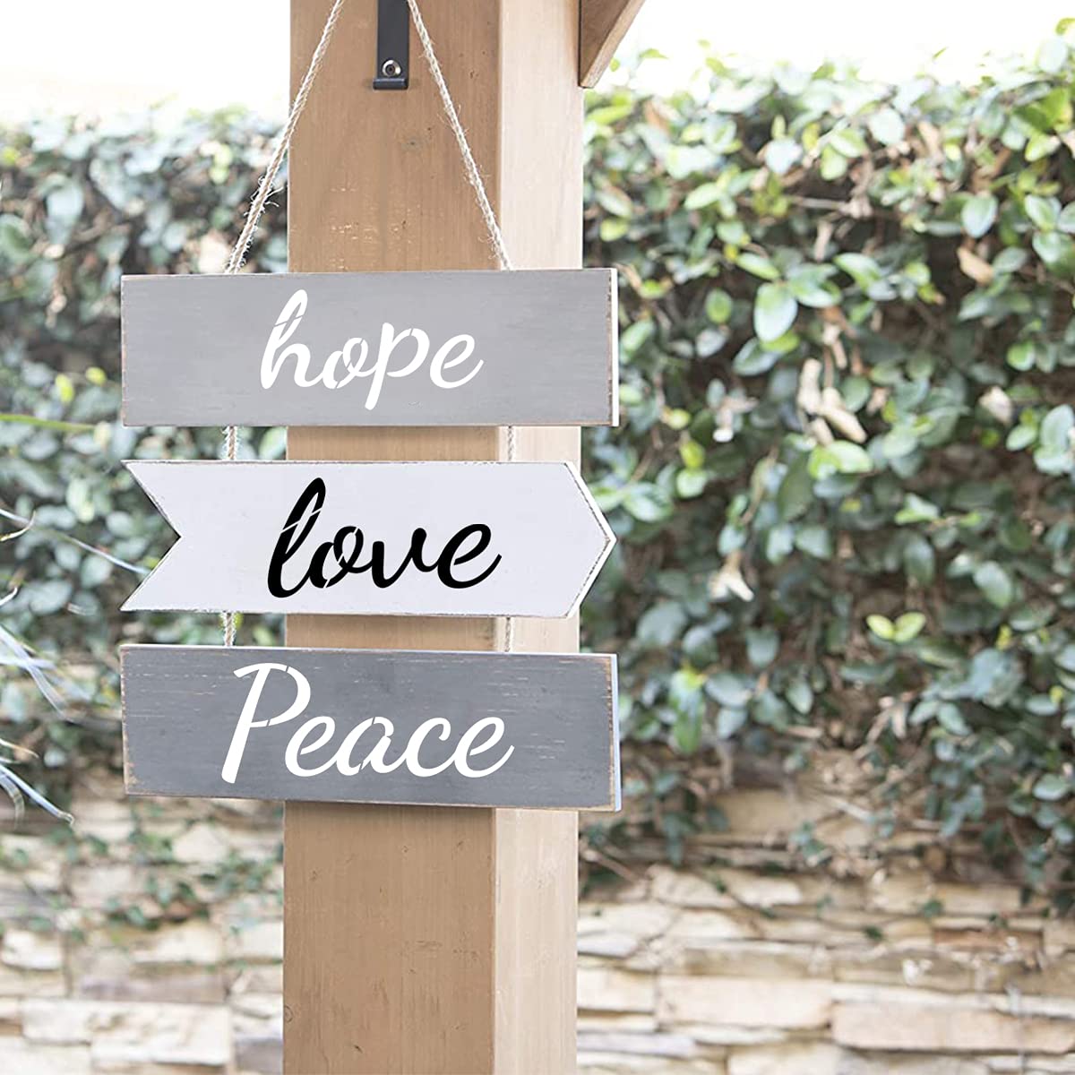 Large Letter Stencils for Painting on Wood - 44 Pack Alphabet Letter Number Stencil Templates with Signs, Reusable Plastic Stencils in 3 Fonts and 284 Designs for Chalkboard Fabric Wood Signs XANGEY