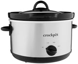 Crock-Pot 5-Quart Smudgeproof Round Manual Slow Cooker with Dipper, Silver Crock-Pot