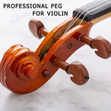 Violin for Beginners, Natural Acoustic 4/4 Violin for Adult Violin DIY Accessories Musical Instruments for Present, Full Sized 4/4 Violin (Not Included Bow) Focefec