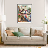 Anuver Cat Diamond Art Kits for Adults, 5D DIY Diamond Painting Kits for Beginners, Full Drill Diamond Painting Kits for Home Wall Decor, 12x16 Inch Anuver