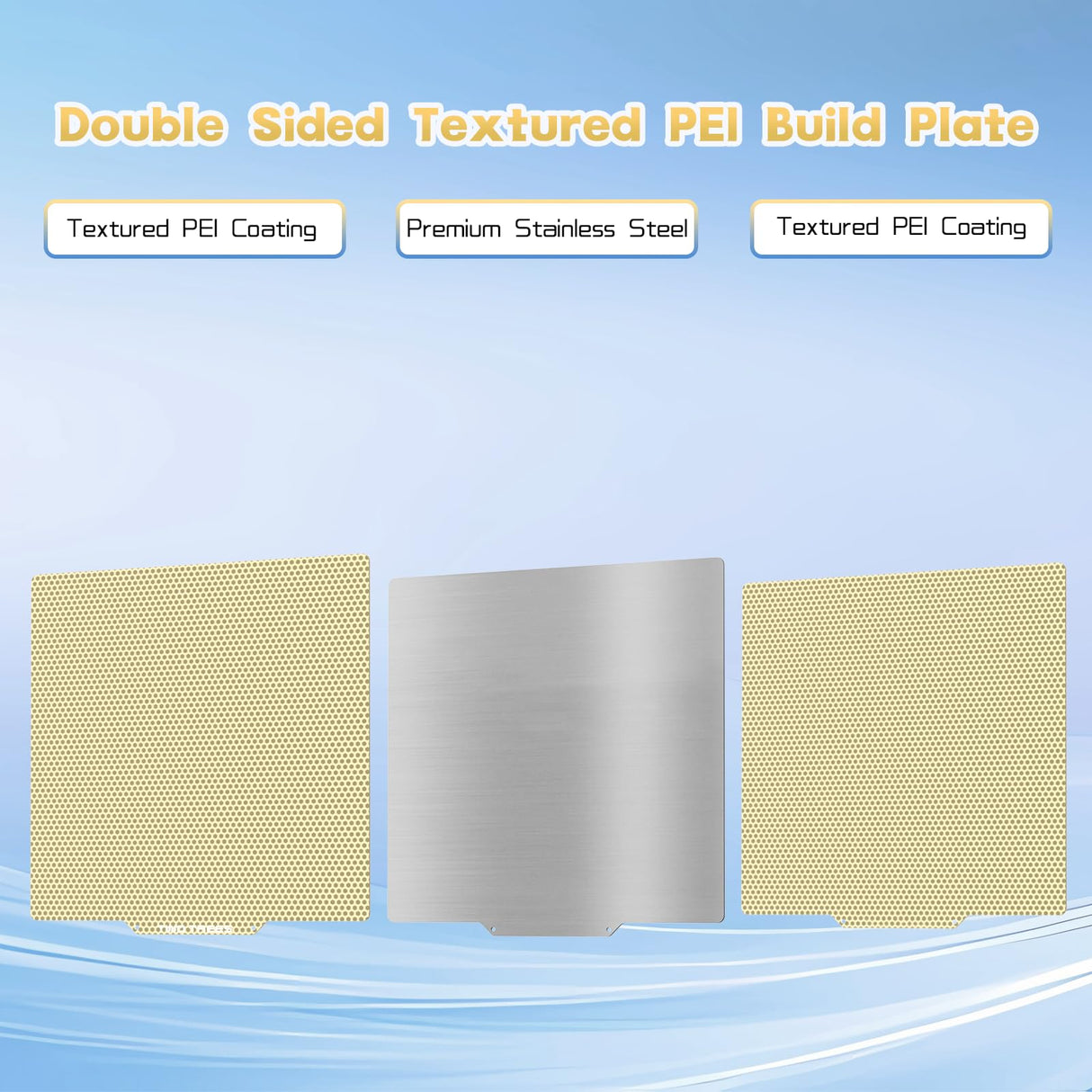 3D Printer Platform Double Sided Textured PEI Sheet Build Pate Honeycomb-Shaped Spring Steel Flexible Removable 3D Printer Bed for Creality CR-10/10S/Anet A8/E12/Artillery SW-X1/X2 310x310 mm Jusnboir