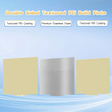 3D Printer Platform Double Sided Textured PEI Sheet Build Pate Honeycomb-Shaped Spring Steel Flexible Removable 3D Printer Bed for Creality CR-10/10S/Anet A8/E12/Artillery SW-X1/X2 310x310 mm Jusnboir