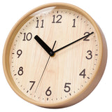 Hiopeak 10 Inch Wall Clock Silent, Non-Ticking Decorative Rustic Analog Quartz Wall Clock Battery Operated for Bedroom Living Room Kitchen Farmhouse Office School (Graining) Hiopeak