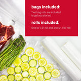 Nesco Deluxe Food VS-12 Vacuum Sealer, 130 Watts, Kit Bags & Viewing Lid, Compact, Silver Nesco