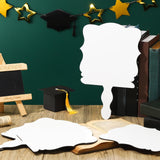 Anglechic 12 Pcs Christmas DIY Sublimation Blanks Paddle Fan 2024 Hand Fans Wood Photo Frame for Wedding Class School Sports Competitions Xmas Party Memorial Anglechic