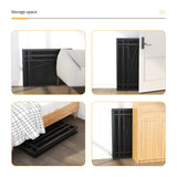 Lutown-Teen Small Folding Computer Desk 32 inch, Writing Gaming Computer Desk for Small Spaces, No Assembly Required Small Office Desk, Black Lutown-Teen