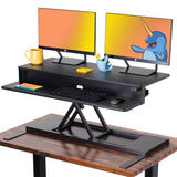 Stand Steady Flexpro Power 40 Inch Electric Standing Desk | Electric Height-Adjustable Stand up Desk | by Award Winning Holds 2 Monitors + Laptop! | Easy Quiet Adjustments! (Black) (40") Stand Steady