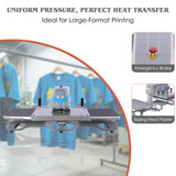 16x20 Pneumatic Dual Platen Heat Press Machine, Swing Head and Press Down Automatically, T-Shirt Printing Machine with Shaking Head Function - Sublimation Transfer Machine Anranni