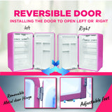 FRIGIDAIRE EFR372-PINK 3.2 Cu Ft Pink Retro Compact Rounded Corner Premium Mini Fridge Frigidaire