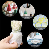 4PCS Christmas Tree Silicone Mold, 3D Candle Molds for Candle Making, Tree Shaped Silicone Epoxy Resin Mold, Ornament Mould for DIY Wax Candle Soap Art Craft Cake Chocolate Home Decor Wehous