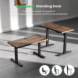 SIAGO Electric Standing Desk Adjustable - 48 x 24 Inch Sit Stand up Desk with Cable Management - 3 Memory Preset Adjustable Height Desk Computer Home Office Desk SIAGO