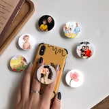 50 Pieces 1.5 Inch Sublimation Blank Aluminum Stickers Sublimation Aluminum Sheet Round Metal Board Photo Pendant DIY Heat Transfer Personalized Bracket Collapsible Phone Holders XiyaxiVici