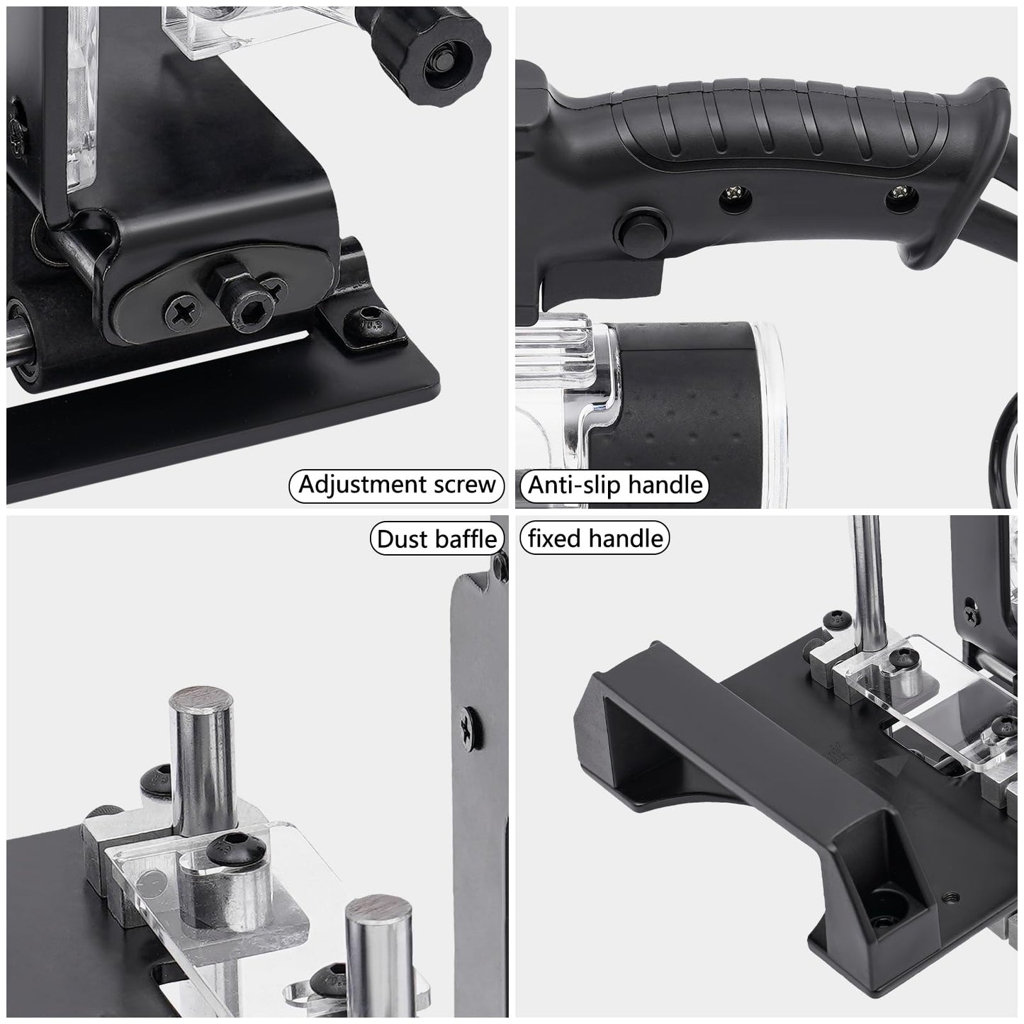 Slotting Guide Locator, Mortising Jig 2 in 1 Invisible Fastener Slotting Bracket Woodworking Slotting Locator Edge Guide Trimming Machine Hole Stand for Woodworking Furniture Splicing - WoodArtSupply