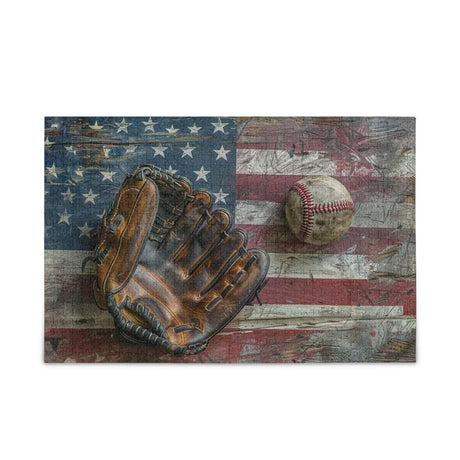 Msyxl Vintage Baseball Puzzle 1000 Pieces - Wooden Jigsaw Puzzles for Family Games - Suitable for Teenagers and Adults Msyxl