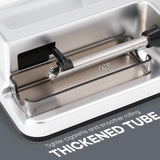 NEWTRY Infrared Sensor Cigarette Rolling Machine, Electric Automatic Tobacco Roller, Portable Tobacco Injector with 1 Brush, 1 Stirring Rod Silver (0.31’’) NEWTRY